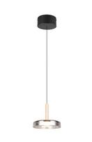 Trio Celeste LED piekarama lampa 1-pc matt black/chrome plated/wood brushed steel 354910132 4017807616880