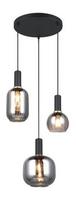 Trio Diva piekarama lampa 3-pc E27 matt black/chrome plated brushed steel 319830332 4017807614565