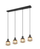 Trio Tarifa piekarama lampa 4-pc E27 matt black/chrome plated brushed steel 362800432 4017807615814