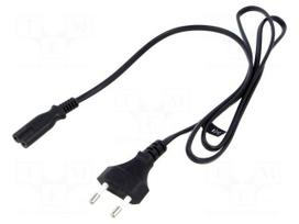 Cable | 2x0.5mm2 | CEE 7/16 (C) plug,IEC C7 female | PVC | 1.2m | 2.5A