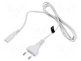 Cable | 2x0.75mm2 | CEE 7/16 (C) plug,IEC C7 female | PVC | 1.5m