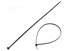 Cable tie | L: 390mm | W: 4.6mm | black | polyamide | 225N | Ømax: 110mm