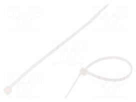 Cable tie | L: 200mm | W: 3.3mm | natural | polyamide | 166N | Ømax: 50mm