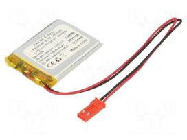 Re-battery: Li-Po | 3.7V | 550mAh | cables,JST SYP-02T-1 socket