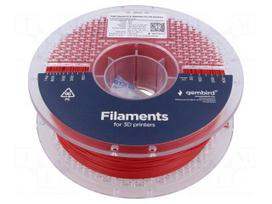Filament: PLA | 1.75mm | red | 210÷240°C | 1kg | High Speed