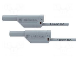 Test lead | 16A | banana plug 4mm,both sides | Urated: 1kV | Len: 1.5m