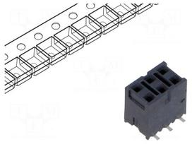 Connector: pin strips | socket | female | PIN: 6 | vertical | SMT | 2.54mm