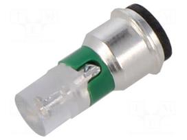 LED lamp | SX3s | green | 5÷6VDC | No.of diodes: 1 | 3mm | -40÷85°C
