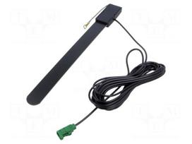 Antenna: automotive | DVB-T | Fakra | on the window | 5m | socket | 12VDC