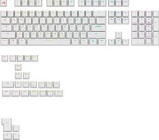 Glorious GPBT Backlit Keycaps, ANSI Layout (US), PBT, Dye-Sub - White