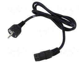 Cable | 3x1.5mm2 | CEE 7/7 (E/F) plug,IEC C19 female | PVC | 1.5m