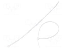 Cable tie | L: 200mm | W: 2.5mm | white | polyamide | lumiscent