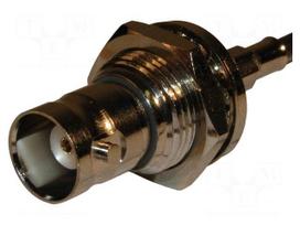 Connector: BNC | socket | female | straight | 50Ω | crimped | PTFE | brass