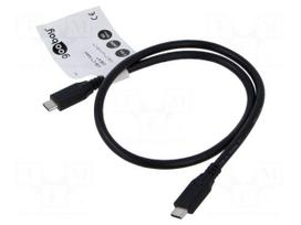 Cable | Thunderbolt 3,Thunderbolt 4,USB 4.0 | 0.5m | black | PVC