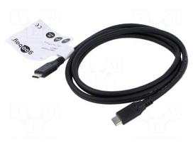 Cable | USB 4.0 | USB C plug,both sides | 1.5m | black | 4K,HDR | PVC