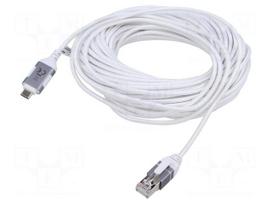 Cable | slim,USB 3.1 | RJ45 plug,USB C plug | nickel plated | 15m