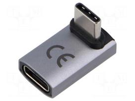 Adapter | USB 4.0 | USB C socket,USB C plug 90° up/down | 8K