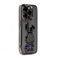 Nugarėlės dėklai iLike Apple iPhone 14 Pro Max Silicone Case Print Desire Rabbit Black