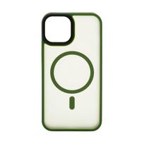 Nugarėlės dėklai Evelatus Apple iPhone 15 Hybrid Case With MagSafe PC+TPU Green