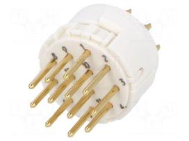Connector: M23 | contact insert | PIN: 12 | male | soldering | for cable