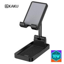 iKaku KSC-386 Desktop Mobile Phone Holder with Qi 10W Charging Function Black