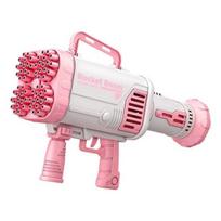 Riff Rocket Bazooka 64 hole Soap Bubble Gun with bottle holder for Indoor Kids Party & Outdoor Games Pink