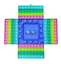 Riff POP IT 2in1 silicone Antistress & board game for 4 players (28,5x28,5cm)