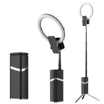 Cyke YY-1 Collapsible diam 26cm LED ring light with built-in stand 2m / 4000mAh battery Black