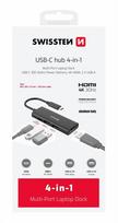 Swissten 4in1 USB-C Hub Multi-port laptop docking station 100W / HDMI 4K / 2x USB-A