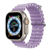 Riff "Ocean" silicone band for Apple iWatch series 42 /44 /45 /49 mm Light purple
