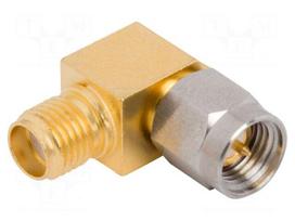 Adapter | SMA male,SMA female | Insulation: PTFE | 50Ω | brass | 22GHz