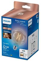 Philips Smart WiZ 60W G95 E27 gudrā LED spuldze 90CRI 2700-6500K caurspīdīga 929003018221 8719514372184
