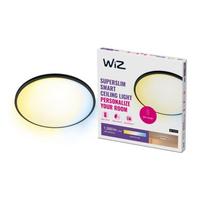 SuperSlim WiZ griestu lampa 14W melna apaļa 2700-6500K TW 929002685022 8719514337992