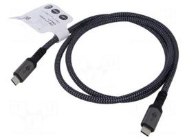 Cable | Thunderbolt 3,Thunderbolt 4,USB 4.0 | 1m | black,grey | PVC