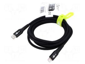 Cable | USB 2.0 | Apple Lightning plug,USB C plug | 2m | black | 60W