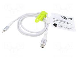 Cable | USB 2.0 | Apple Lightning plug,USB C plug | 2m | white | 60W