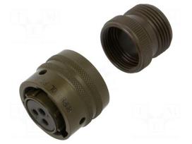 Connector: military | plug | female | PIN: 3 | PT/451 | 13A | 600V | size 12