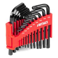 Įrankiai ir matavimo prietaisai // Įrankių, priedų naujienos // Klucze imbus hex torx crv imbusy zestaw czarne 22 szt. amio-04297