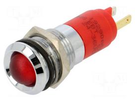 Indicator: LED | red | 24÷36VDC | Ø14mm