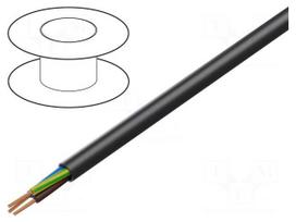 Wire | H05VV-F | 3G1mm2 | stranded | Cu | PVC | black | 300V,500V