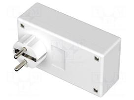 Enclosure: for power supplies | X: 65mm | Y: 120mm | Z: 40mm | white