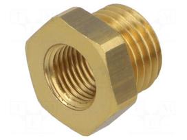 Thread adapter | brass | Int.thread: M10x1 | Ext.thread: M14x1,5