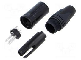 Connector: XLR | plug | male | XX-14 | 16A | PIN: 3 | straight | for cable