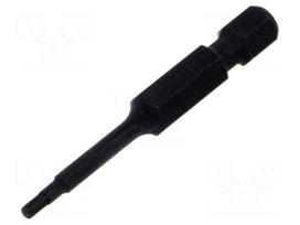 Screwdriver bit | hex key | HEX 2mm | 1/4" | Overall len: 50mm