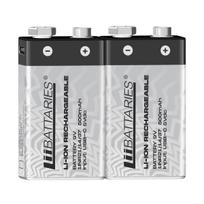 Liibattaries USB-C Rechargeable Powerful batteries Lithium-Ion 6F22 6LR61 MN1604 «Krona» 9V 500mAh 9V (2pcs)