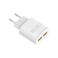 Mobilieji telefonai ir priedai // Įkrovikliai // Ładowarka sieciowa dual USB + kabel Typu C 2400 mA