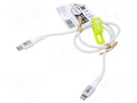 Cable | USB 2.0 | Apple Lightning plug,USB C plug | 0.5m | white