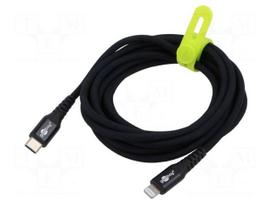 Cable | USB 2.0 | Apple Lightning plug,USB C plug | 3m | black | 60W