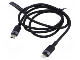 Cable | USB 2.0 | Apple Lightning plug,USB C plug | nickel plated