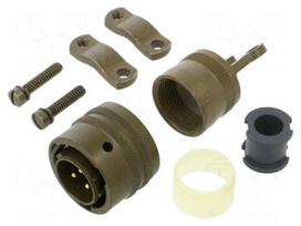 Connector: military | plug | male | PIN: 3 | PT/451 | 13A | 600V | straight